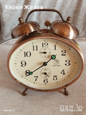 Винтидж механичен будилник TICK TOCK рядък за КОЛЕКЦИЯ ДЕКОРАЦИЯ 44044, снимка 4 - Антикварни и старинни предмети - 51959088