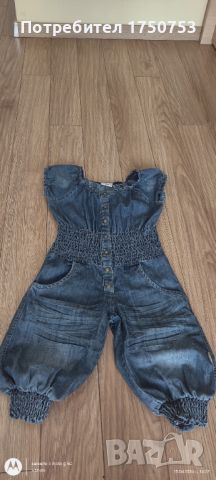 Летен дънков гащеризон PompdeLUX, снимка 1 - Детски панталони и дънки - 45285106