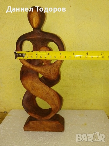 Стара Дървена Фигура , Статуетка от Махагон., снимка 5 - Антикварни и старинни предмети - 53977428
