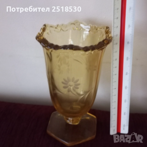 Старинни стъклени вази, снимка 6 - Антикварни и старинни предмети - 52559054