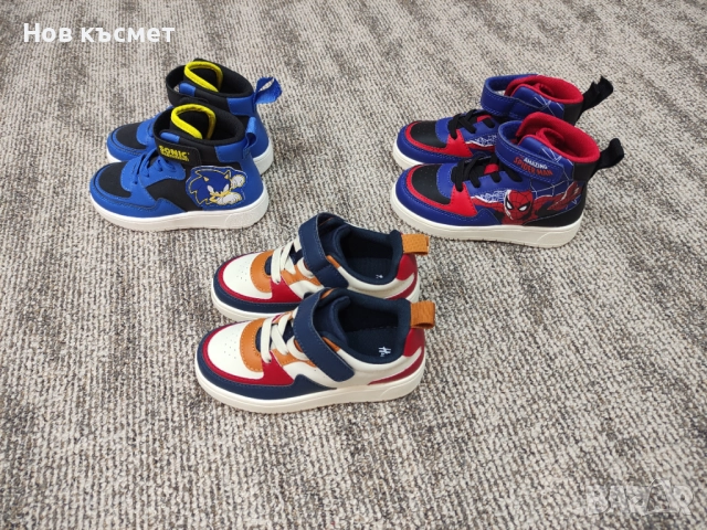 Нови детски маратонки Н&М за момче, Sonic, Spiderman