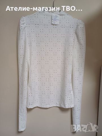 Блуза бяла с дълъг ръкав, снимка 3 - Блузи с дълъг ръкав и пуловери - 46410868