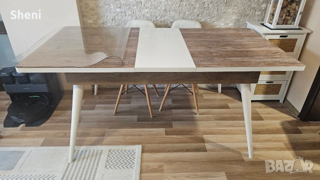 Трапезна разтегателна маса 90х78х140/178,5 см., снимка 12 - Маси - 53218789