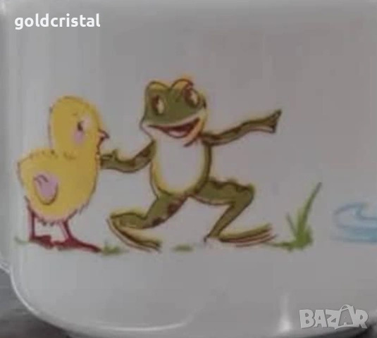 Стар български порцелан детски комплект за хранене , снимка 2 - Антикварни и старинни предмети - 52744256