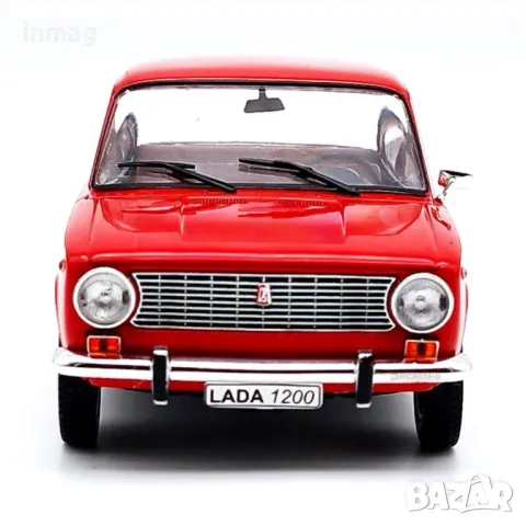 Метална кола LADA 1200 / Лада - Жигули, 1970, Hachette, мащаб 1:24, червен цвят, ABACR903, снимка 6 - Колекции - 47760820