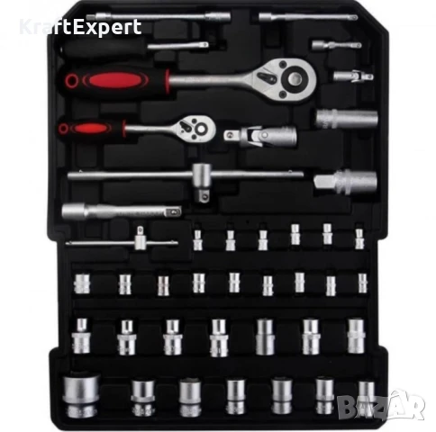 Куфар с инструменти 499 части KraftWorld – тресчотка, ключове, отвертки, клещи, снимка 11 - Куфари с инструменти - 50474059