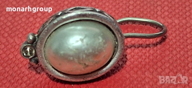 Сребърна обеца, снимка 4 - Обеци - 51538523