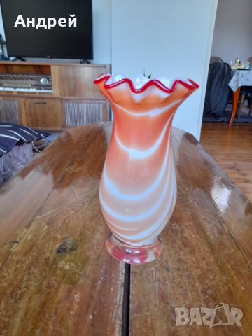 Стара стъклена ваза #12, снимка 2 - Други ценни предмети - 45732637