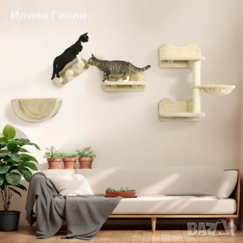 Комплект за катерене за котки PawHut, 4 части, снимка 10 - За котки - 54241899