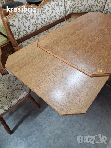 К-т Масивен Кухненски Ъгъл с Разтегателна Трапезна Маса и 2 бр.Стола-внос от Германия!, снимка 10 - Други - 53886522