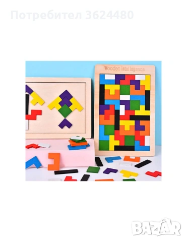 ДЪРВЕН ПЪЗЕЛ ТЕТРИС 3541, снимка 2 - Игри и пъзели - 53534428
