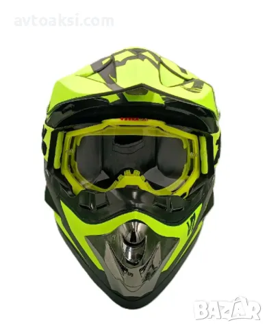 Каска Крос/Атв/Мотор FOX с Очила 100%-1046, снимка 3 - Аксесоари и консумативи - 50153074