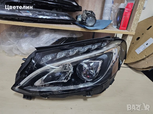 Ляв фар Mercedes W205 LED lqv far мерцедес 205 лед, снимка 3 - Части - 51241900