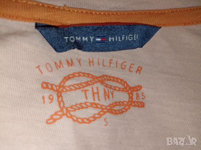 Tommy Hilfiger S- Тениска в коралов цвят , снимка 5 - Тениски - 46369631