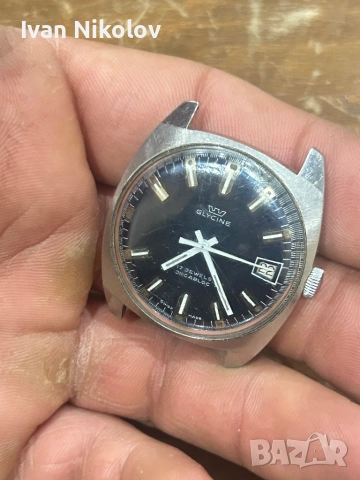 Рядък мъжки механичен часовник Glycine, снимка 3 - Мъжки - 51984290