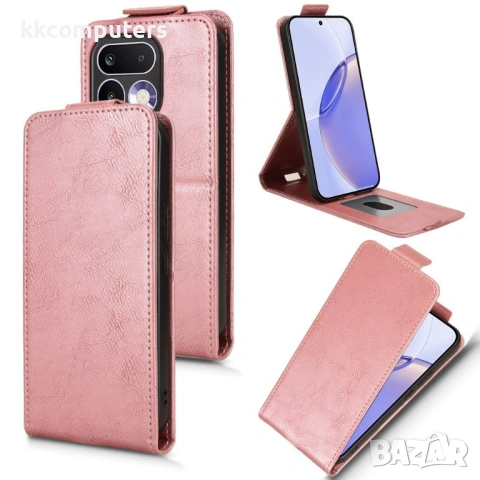 Вертикален Кожен Калъф за Realme 16 Pro+ 5G - Флип, Магнитен, Стойка, Слот за Карта, Вкл. Протектор , снимка 3 - Резервни части за телефони - 53609701