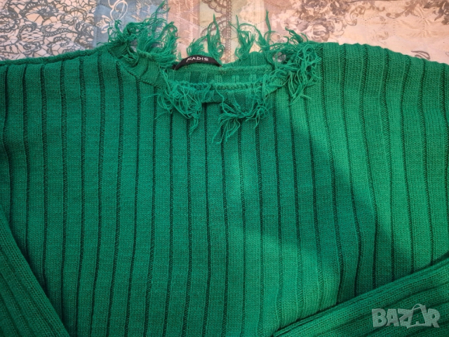 пуловер с подвижен шал яка, снимка 3 - Блузи с дълъг ръкав и пуловери - 39577381