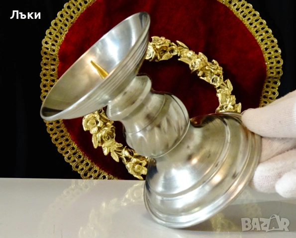 Калаен свещник Art Deco на WWM. , снимка 2 - Антикварни и старинни предмети - 52938886