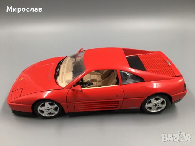 1:18 BBURAGO FERRARI 348 TB 1989 КОЛИЧКА МОДЕЛ ИГРАЧКА, снимка 2 - Колекции - 45556942