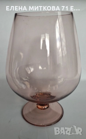 Огромна чаша от ръчно издухано цветно стъкло, снимка 3 - Чаши - 53634203