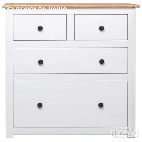 Бюфет, бял, 80x40x83 см, борова дървесина, Panama Range Код P332, снимка 9 - Бюфети - 49789925