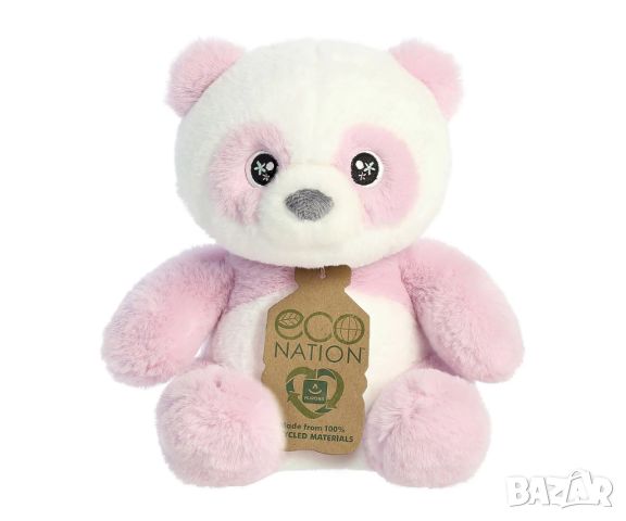	Плюшена играчка Аврора - Еко лилава панда, 20 см., снимка 1 - Плюшени играчки - 45568000