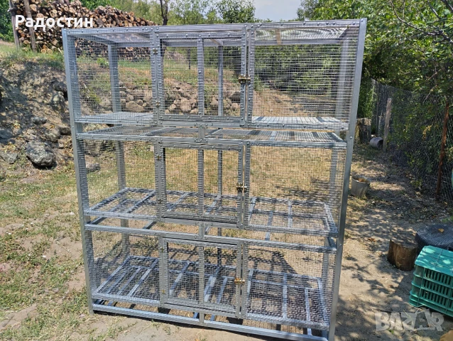 Триетажна клетка за зайци 