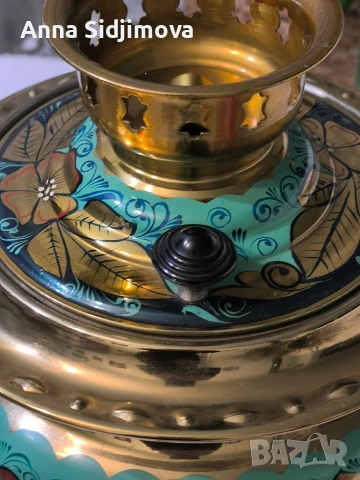 Руски самовар рисуван , снимка 5 - Антикварни и старинни предмети - 53685503