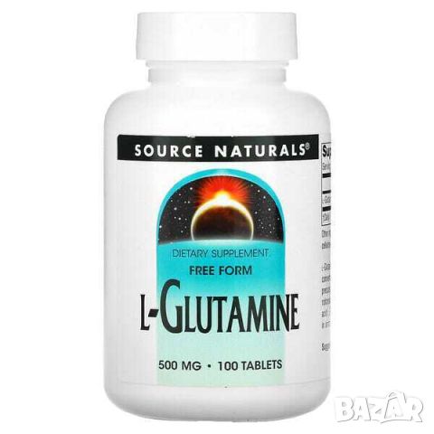 L-Глутамин Source Naturals 500 mg, 100 таблетки, снимка 1