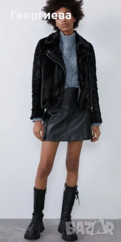 Уникално дамско палто Zara, снимка 2 - Палта, манта - 52621206