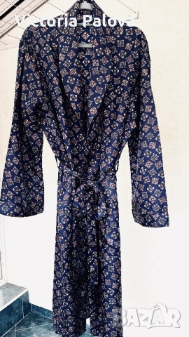 Елегантен мъжки халат Seidensticker - луксозен триацетат 100%, колекционерско качество , снимка 10 - Други - 53982896