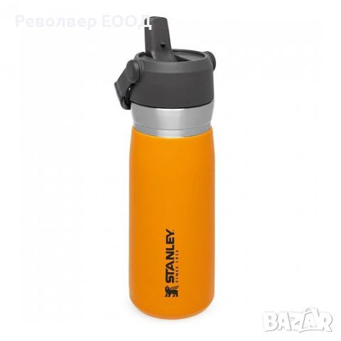 Бутилка за вода Stanley IceFlow™ Flip Straw - 0,650 мл, в цвят Saffron, снимка 1 - Екипировка - 45321593