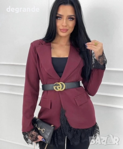 Елегантно дамско сако с дантела , снимка 2 - Сака - 52853991