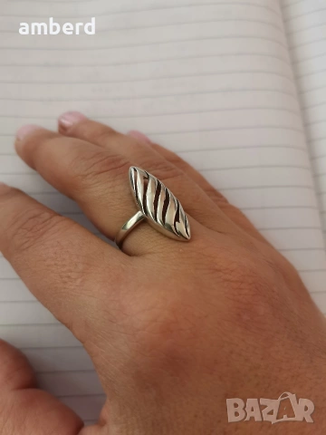 Сребърен пръстен - модел R007А, снимка 2 - Пръстени - 53531769