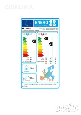 Продавам климатик GREE PULAR II 9-ка, снимка 3 - Климатици - 51211352