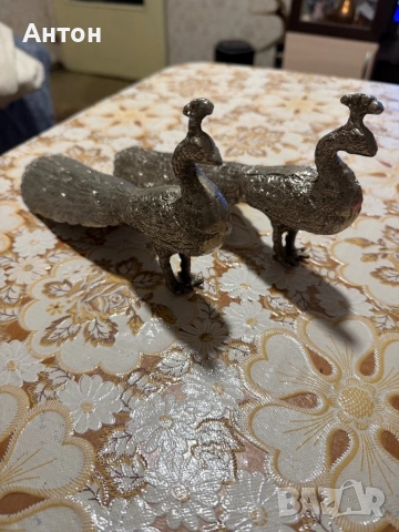 Пауни от бронз месинг., снимка 2 - Антикварни и старинни предмети - 54164807