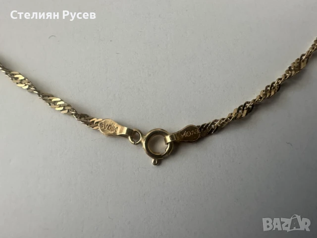  6.58 гр дамско златно колие / синджир / ланец / злато / златен / GOLD 585 / 14 карата с ключ , снимка 11 - Колиета, медальони, синджири - 50861261