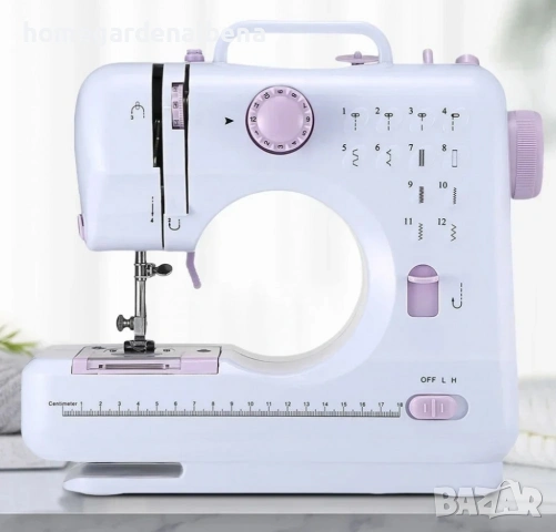 Мини шевна машина 12 вида шева – зигзаг, цип, копчета, вградена светлина, 12м гаранция