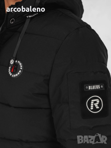 Мъжко зимно ватирано яке с качулка, 4цвята , снимка 5 - Якета - 52305551