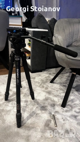 Статив Benro A2580T и Benro S6 видео глава, снимка 3 - Чанти, стативи, аксесоари - 53479396