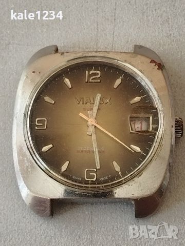 Часовник VIALUX Super. Swiss made. Vintage watch. Швейцарски. Механичен. Мъжки , снимка 3 - Мъжки - 46745013