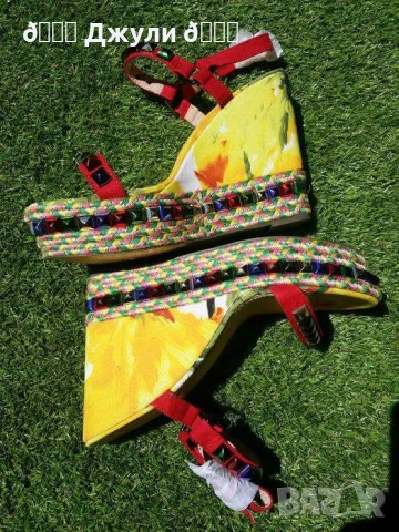 Красиви сандали с камъни, по модел на Valentino, снимка 3 - Сандали - 51126970