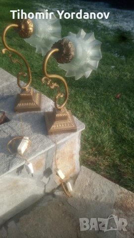 Нощни лампи (месингови)., снимка 15 - Настолни лампи - 54059746