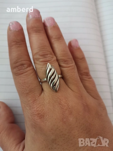Сребърен пръстен - модел R007А, снимка 4 - Пръстени - 53531769