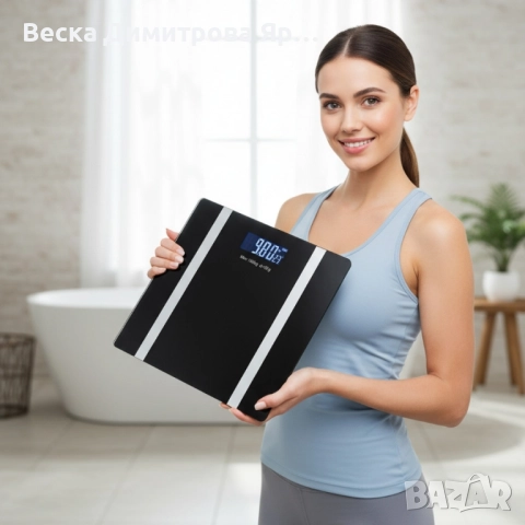Дигитален кантар за тегло Rosberg R51650I, с Bluetooth, LCD екран, до 180кг, снимка 4 - Друга електроника - 52574119