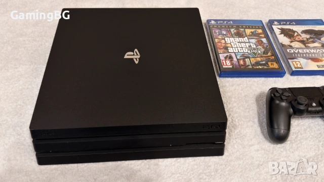 отличен Playstation 4 Pro + GTA V + Overwatch, ПС4 Про, PS4 Pro, снимка 4 - PlayStation конзоли - 53889968