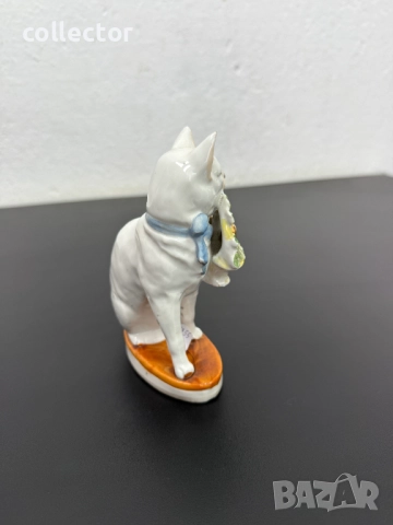 Стара порцеланова фигура на котка - Ges. Gesch №7449, снимка 7 - Колекции - 51973437