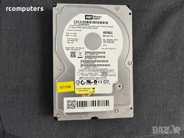 Хард диск WD 250GB SATA за компютър, снимка 1 - Твърди дискове - 49596071