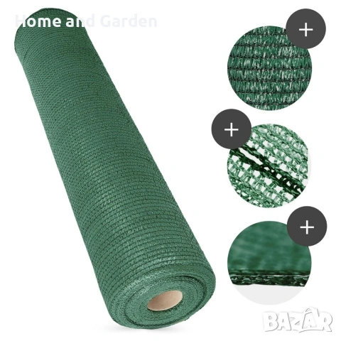 Засенчваща мрежа за ограда 1.5х25м, 60% засенчване, HDPE материал с UV защита, снимка 6 - Други стоки за дома - 53833558