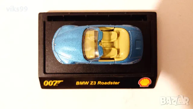 Shell BMW Z3 Roadster Golden EyE 007 James Bond 1:64, снимка 3 - Колекции - 47184196